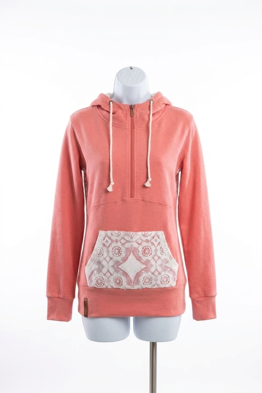 NEW AMPERSAND AVE halfzip hoodie in burning love